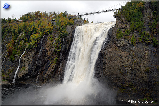 Montmorency waterfall, near Quebec City (83 m high)
