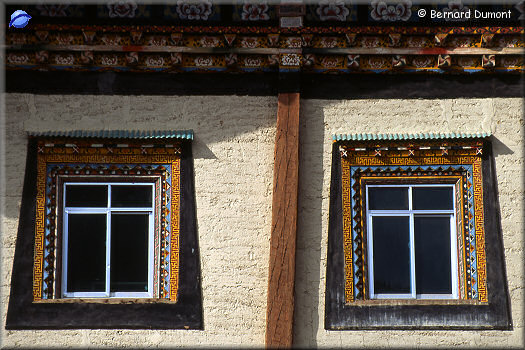Fenêtres de maison tibétaine