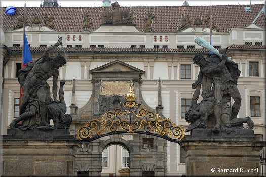 Prague : Matthias gate (entry of the first courtyard of Prague Castle)