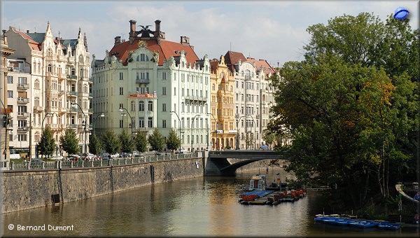 Prague : the banks of river Vltava