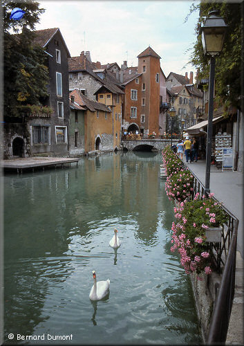 Annecy, colourful houses along the Thiou channel