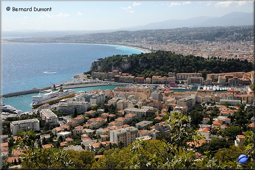 Nice and Baie des Anges, view from Mont Boron
