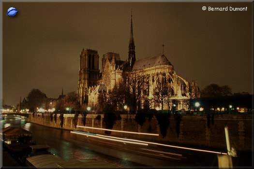Paris, cathedral Notre-Dame and river Seine