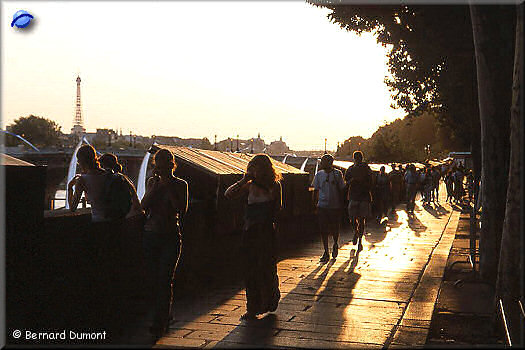 Paris, late in the afternoon along the river Seine