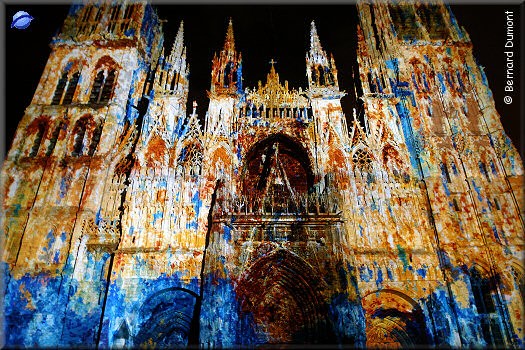 Rouen, cathedral Notre-Dame (show "De Monet aux pixels")