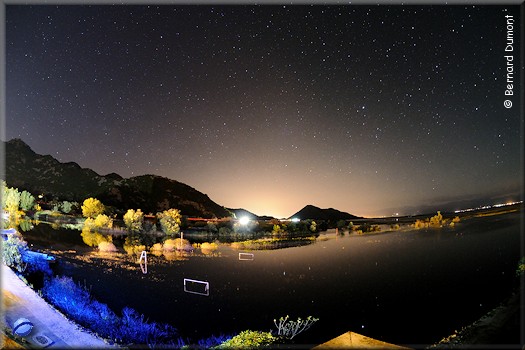 Virpazar, starry night at Lake Skadar