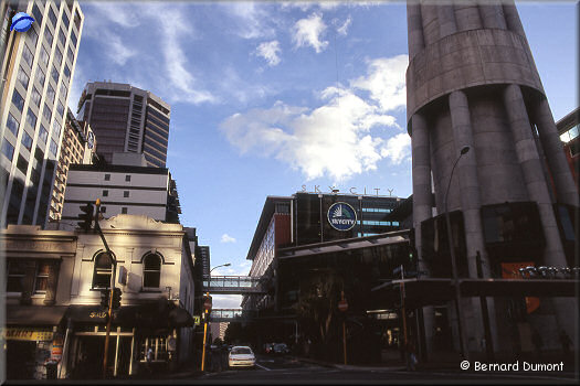 Auckland, at the foot of the Sky Tower