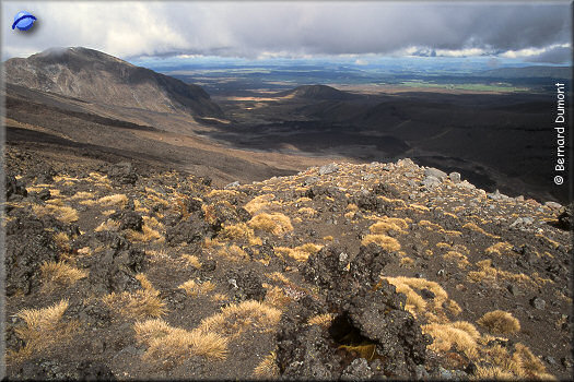 Tongariro national park, near volcano Ngauruhoe