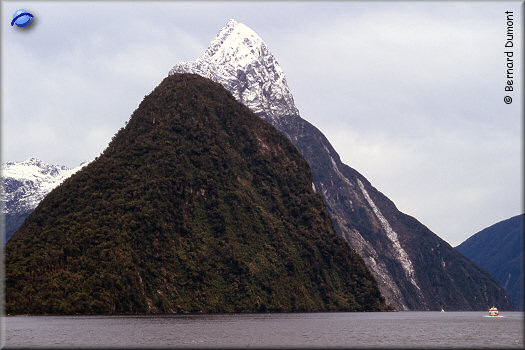 The Mitre Peak (1692 m), at the end of Milford Sound