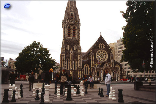 Christchurch, chessboard on Cathedral Square