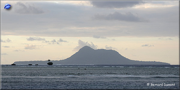 Rock of Rah island, and Mota island in the background
