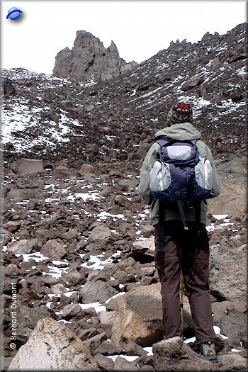 Chimborazo, at the foot of Whimper needles (5301 m)
