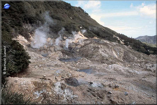 Near Soufriere, crater and fumaroles
