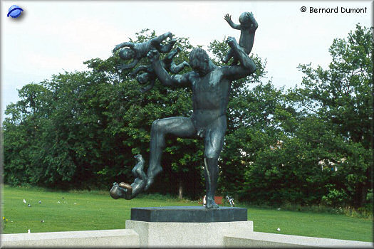 Oslo, Frogner park, one of Vigeland's statues