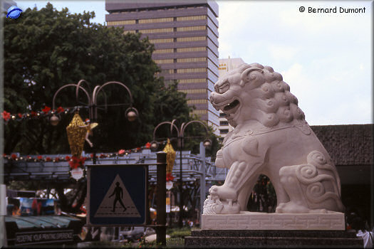 Singapour : lion sur Orchard Road