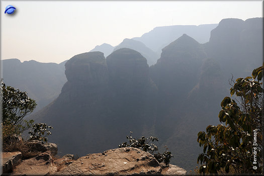 Blyde River Canyon, view of the Three Rondavels
